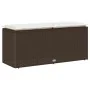 Banco de jardín con cojín ratán sintético marrón 110x40x44 cm von , Gartenbänke - Ref: Foro24-4104146, Preis: 103,82 €, Rabat...