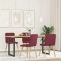 Sillas de comedor 4 unidades tela rojo tinto de , Sillas de comedor - Ref: Foro24-3315171, Precio: 194,27 €, Descuento: %