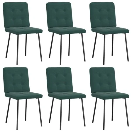 Sillas de comedor 6 unidades terciopelo verde oscuro de , Sillas de comedor - Ref: Foro24-3315429, Precio: 236,57 €, Descuent...
