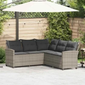 Sofá en forma de L con cojines ratán sintético gris by , Garden sets - Ref: Foro24-365416, Price: 323,95 €, Discount: %