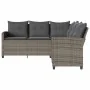 Sofá en forma de L con cojines ratán sintético gris by , Garden sets - Ref: Foro24-365416, Price: 323,95 €, Discount: %