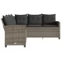 Sofá en forma de L con cojines ratán sintético gris by , Garden sets - Ref: Foro24-365416, Price: 323,95 €, Discount: %