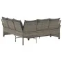 Sofá en forma de L con cojines ratán sintético gris by , Garden sets - Ref: Foro24-365416, Price: 323,95 €, Discount: %