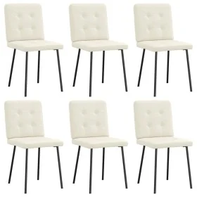 Sillas de comedor 6 unidades de terciopelo crema by , dining chairs - Ref: Foro24-3315436, Price: 294,20 €, Discount: %