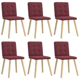 Sillas de comedor 6 unidades tela rojo tinto von , Essstühle - Ref: Foro24-3315441, Preis: 288,54 €, Rabatt: %