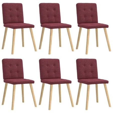 Sillas de comedor 6 unidades tela rojo tinto von , Essstühle - Ref: Foro24-3315441, Preis: 288,54 €, Rabatt: %