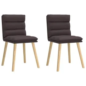 Sillas de comedor 2 unidades tela marrón oscuro von , Essstühle - Ref: Foro24-4101297, Preis: 109,95 €, Rabatt: %