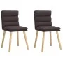Sillas de comedor 2 unidades tela marrón oscuro de , Sillas de comedor - Ref: Foro24-4101297, Precio: 109,95 €, Descuento: %