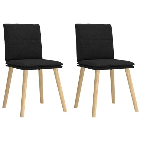 Sillas de comedor 2 unidades tela negro de , Sillas de comedor - Ref: Foro24-4101257, Precio: 109,08 €, Descuento: %