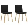 Sillas de comedor 2 unidades tela negro de , Sillas de comedor - Ref: Foro24-4101257, Precio: 109,08 €, Descuento: %