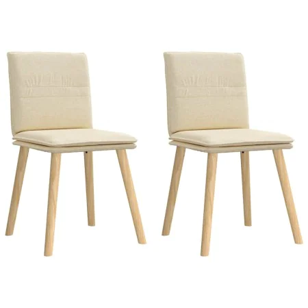 Sillas de comedor 2 unidades tela color crema von , Essstühle - Ref: Foro24-4101262, Preis: 109,08 €, Rabatt: %
