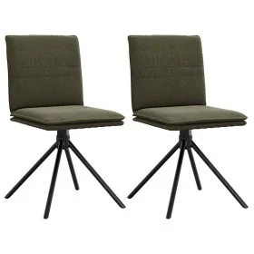 Silla de comedor cuero gamuza verde militar von , Essstühle - Ref: Foro24-4101281, Preis: 113,63 €, Rabatt: %