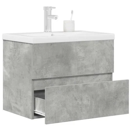 Set muebles de baño 2 piezas madera contrachapada gris hormigón de , Muebles de baño - Ref: Foro24-3324914, Precio: 183,21 €,...