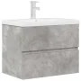 Set muebles de baño 2 piezas madera contrachapada gris hormigón de , Muebles de baño - Ref: Foro24-3324914, Precio: 183,21 €,...