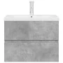 Set muebles de baño 2 piezas madera contrachapada gris hormigón de , Muebles de baño - Ref: Foro24-3324914, Precio: 183,21 €,...
