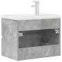 Set muebles de baño 2 piezas madera contrachapada gris hormigón de , Muebles de baño - Ref: Foro24-3324914, Precio: 183,21 €,...