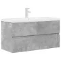 Set muebles de baño 2 piezas madera contrachapada gris hormigón von , Badezimmermöbel - Ref: Foro24-3324916, Preis: 291,65 €,...
