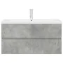 Set muebles de baño 2 piezas madera contrachapada gris hormigón von , Badezimmermöbel - Ref: Foro24-3324916, Preis: 291,65 €,...