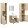 Juego de muebles de baño 5 pzas madera ingeniería roble Sonoma de , Muebles de baño - Ref: Foro24-3325029, Precio: 253,98 €, ...