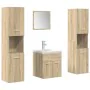 Juego de muebles de baño 5 pzas madera ingeniería roble Sonoma de , Muebles de baño - Ref: Foro24-3325029, Precio: 253,98 €, ...