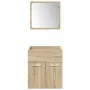 Juego de muebles de baño 5 pzas madera ingeniería roble Sonoma de , Muebles de baño - Ref: Foro24-3325029, Precio: 253,98 €, ...