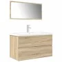 Set de muebles de baño 3 pzas madera contrachapada roble Sonoma by , Bathroom furniture - Ref: Foro24-3325043, Price: 244,26 ...