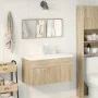 Set de muebles de baño 3 pzas madera contrachapada roble Sonoma by , Bathroom furniture - Ref: Foro24-3325043, Price: 244,26 ...