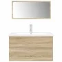 Set de muebles de baño 3 pzas madera contrachapada roble Sonoma by , Bathroom furniture - Ref: Foro24-3325043, Price: 244,26 ...