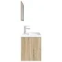 Set de muebles de baño 3 pzas madera contrachapada roble Sonoma by , Bathroom furniture - Ref: Foro24-3325043, Price: 244,26 ...