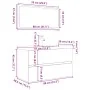 Set de muebles de baño 3 pzas madera contrachapada roble Sonoma by , Bathroom furniture - Ref: Foro24-3325043, Price: 244,26 ...