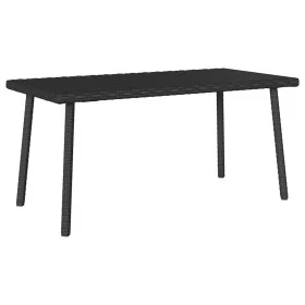 Mesa centro jardín rectangular negra 80x40x37cm ratán sintético by , Garden tables - Ref: Foro24-4104055, Price: 41,35 €, Dis...