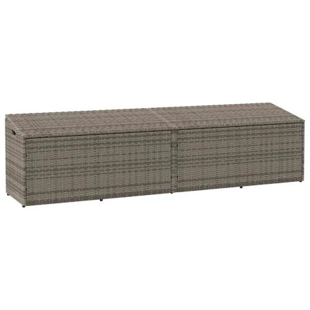 Caja de almacenaje de jardín ratán sintético gris 220x50x58 cm von , Aufbewahrungsboxen für den Außenbereich - Ref: Foro24-41...