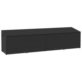 Caja de almacenaje de jardín ratán sintético negro 220x50x58 cm by , Outdoor storage boxes - Ref: Foro24-4104074, Price: 195,...