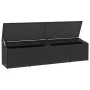 Caja de almacenaje de jardín ratán sintético negro 220x50x58 cm von , Aufbewahrungsboxen für den Außenbereich - Ref: Foro24-4...