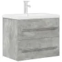Set muebles de baño 2 piezas madera contrachapada gris hormigón by , Bathroom furniture - Ref: Foro24-3324961, Price: 187,61 ...