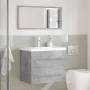 Set muebles de baño 2 piezas madera contrachapada gris hormigón by , Bathroom furniture - Ref: Foro24-3324961, Price: 187,61 ...