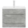 Set muebles de baño 2 piezas madera contrachapada gris hormigón by , Bathroom furniture - Ref: Foro24-3324961, Price: 187,61 ...