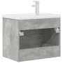 Set muebles de baño 2 piezas madera contrachapada gris hormigón by , Bathroom furniture - Ref: Foro24-3324961, Price: 187,61 ...