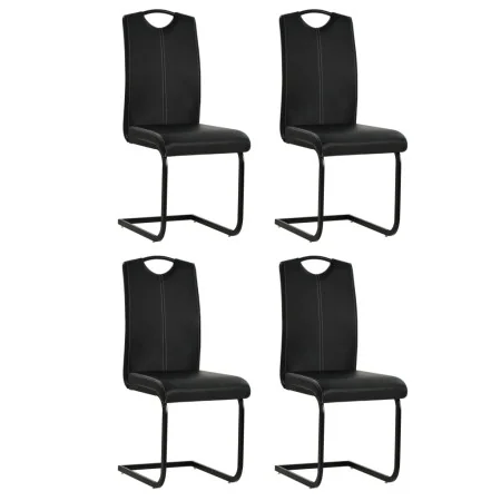 Sillas v oladizasde comedor 4 unidades cuero sintético negro by , dining chairs - Ref: Foro24-246194, Price: 292,72 €, Discou...
