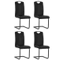 Sillas v oladizasde comedor 4 unidades cuero sintético negro by , dining chairs - Ref: Foro24-246194, Price: 292,72 €, Discou...