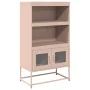 Aparador de acero rosa 68x39x123 cm de , Aparadores - Ref: Foro24-853369, Precio: 112,31 €, Descuento: %