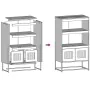 Aparador de acero rosa 68x39x123 cm de , Aparadores - Ref: Foro24-853369, Precio: 112,31 €, Descuento: %