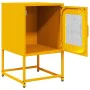 Mesita de noche acero laminado en frío amarillo 36x39x60,5 cm by , Nightstands - Ref: Foro24-853329, Price: 51,97 €, Discount: %