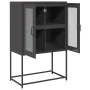 Aparador de acero negro 68x39x107 cm de , Aparadores - Ref: Foro24-853374, Precio: 91,04 €, Descuento: %