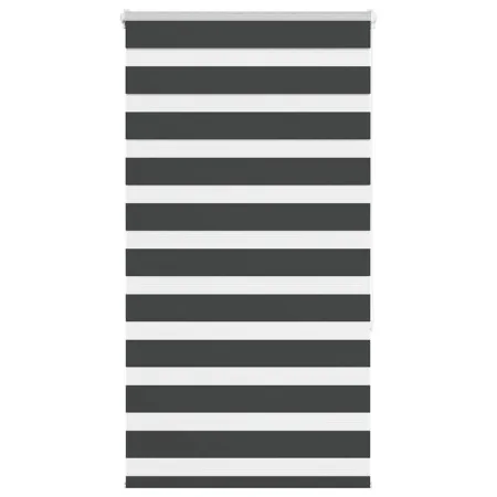 Estor cebra negro 90x150 cm tejido ancho 85,9 cm poliéster de , Persianas y estores - Ref: Foro24-4014233, Precio: 29,31 €, D...