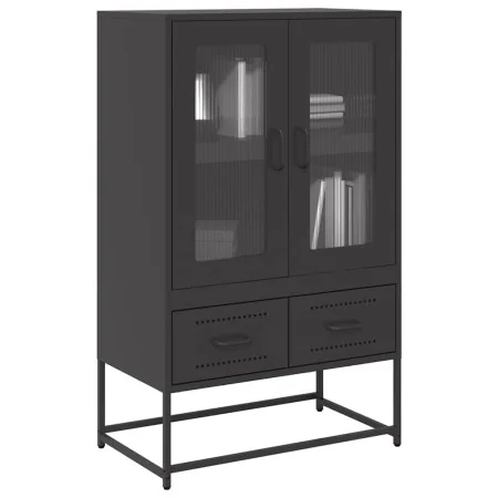 Aparador de acero negro 68x39x111,5 cm by , Sideboards - Ref: Foro24-853362, Price: 145,15 €, Discount: %