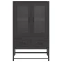 Aparador de acero negro 68x39x111,5 cm by , Sideboards - Ref: Foro24-853362, Price: 145,15 €, Discount: %