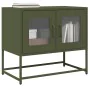 Mueble de TV acero laminado en frío verde oliva 68x39x60,5 cm by , TV Furniture - Ref: Foro24-853336, Price: 72,37 €, Discoun...