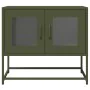 Mueble de TV acero laminado en frío verde oliva 68x39x60,5 cm by , TV Furniture - Ref: Foro24-853336, Price: 72,37 €, Discoun...