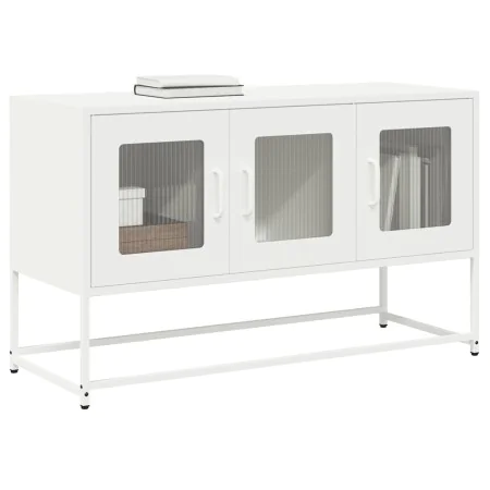 Mueble para TV acero laminado en frío blanco 100,5x39x60,5 cm by , TV Furniture - Ref: Foro24-853343, Price: 96,62 €, Discoun...